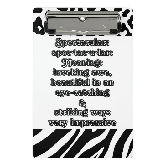 Spektakulär: Definition ・ tac ・ ・ Mini Klemmbrett (Vorderseite)