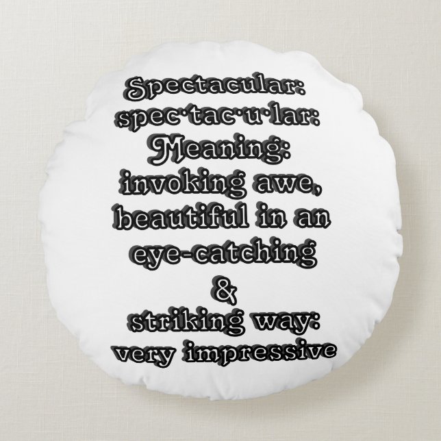 Spektakulär: Definition ・ tac ・ ・ Rundes Kissen (Vorderseite)