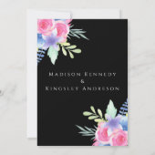 Spektakulär einfach Elegant Floral Luxuriös Einladung (Rückseite)
