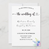 Spektakulär einfach Elegant Luxuriös floral Einladung (Vorderseite)