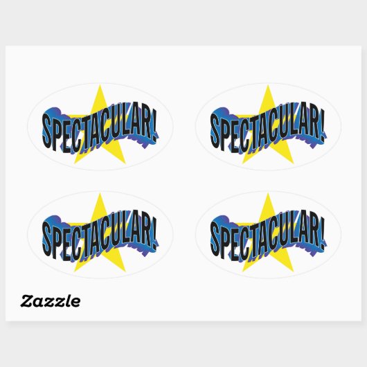 SPEKTAKULÄR! OVALER AUFKLEBER (Blatt)