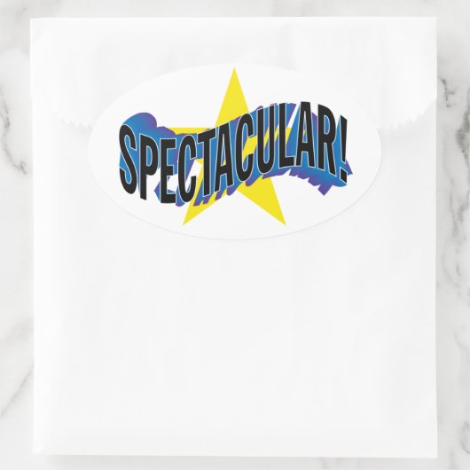 SPEKTAKULÄR! OVALER AUFKLEBER (Tasche)