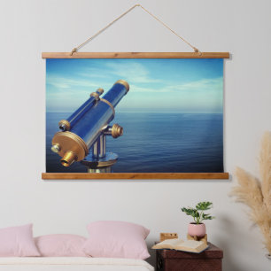 Spektakuläre atemberaubende Ozeansicht Foto Wandteppich Mit Holzrahmen
