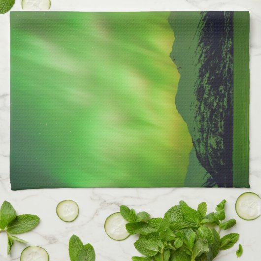 Spektakuläre Aurora Geschirrtuch (Gefaltet)