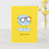 Spektakuläre - Eiswürfel mit Grußkarte Karte (Gelbe Blume)