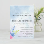 Spektakuläre florale Hochzeitsgesänge Liebe Leben Einladung (Stehend Vorderseite)