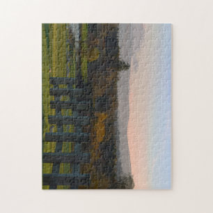 Spektakuläre irische Landschaft. Der Weg zum See Puzzle