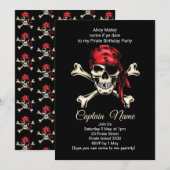 Spektakuläre Pirate Birthday Party! Einladung (Vorne/Hinten)