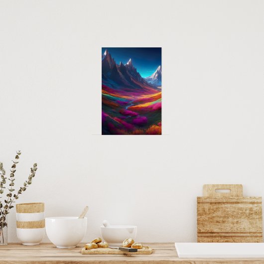 Spektakuläre Ruhe, Farben im Tal Poster (Küche)