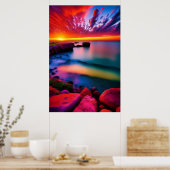 Spektakuläre Sonnenuntergänge im Ozean Poster (Küche)