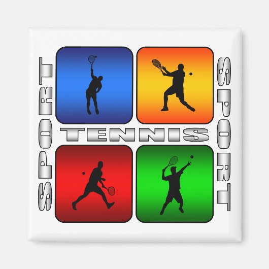 Spektakuläre Tennis (männlich) Magnet (Vorne)