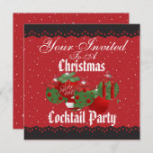 Spektakuläre Weihnachtscocktail-Party Einladungen (Vorne/Hinten)