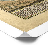 Spektakuläre Weltkarte von Homann 1716 Poster (Ecke)