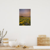 Spektakuläre Wildblume Wiese bei Sonnenaufgang Poster (Küche)