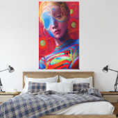 Spektakulärer Gal Cyberpunk Leinwanddruck (Insitu (Schlafzimmer))
