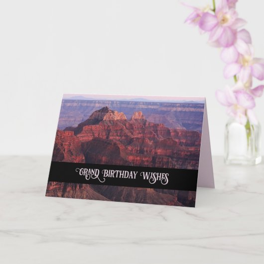 Spektakulärer Grand Canyon Natur Birthday Wish Karte (Orchidee)