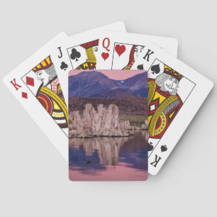 Spektakulärer Mono Lake im Schatten Spielkarten