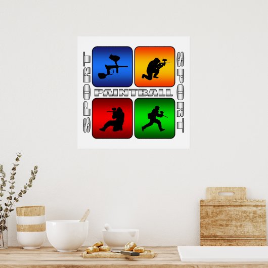 Spektakulärer Paintball Poster (Küche)