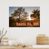 Spektakulärer Santa Fe Sonnenuntergang: High Wüste Poster (Küche)