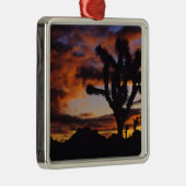 Spektakulärer Sonnenaufgang auf Joshua Tree Nation Silbernes Ornament (Rechts)