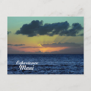 Spektakulärer Sonnenuntergang, Lahaina, Maui Hawai Postkarte