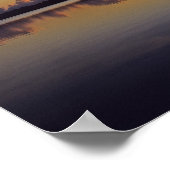 Spektakulärer Sonnenuntergang über dem Little Mudd Poster (Ecke)