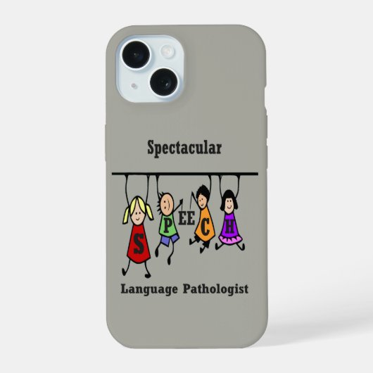 Spektakulärer Sprachtherapeut Kinder iPhone 15 Hülle (Rückseite)