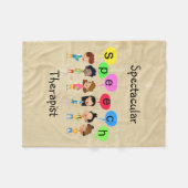 Spektakulärer Sprecher Therapeut Niedliche Kinder Fleecedecke (Vorderseite (Horizontal))