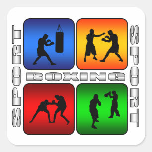 Spektakuläres Boxing Quadratischer Aufkleber