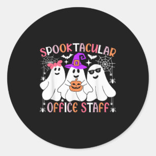 Spektakuläres Büropersonal Lustiges Halloween-Kost Runder Aufkleber