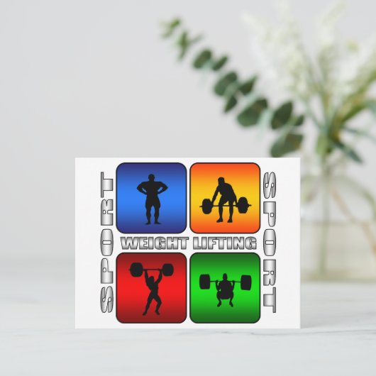 Spektakuläres Gewichtsheben Postkarte (Stehend Vorderseite)