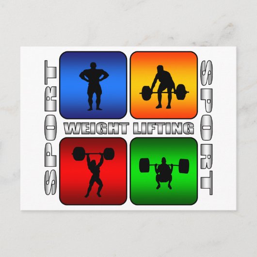Spektakuläres Gewichtsheben Postkarte (Vorderseite)