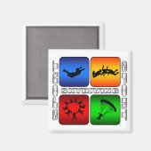 Spektakuläres Skydiving Magnet (Vorderseite/Rückseite)