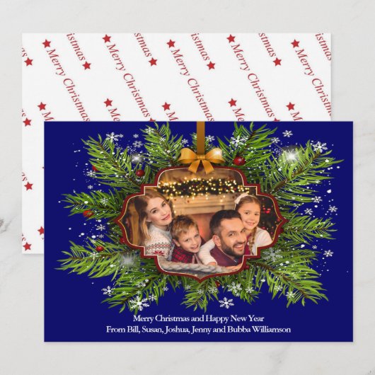 Spektakuläres Weihnachtsfest-Foto Feiertagskarte (Vorne/Hinten)