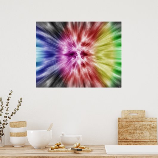 Spektrale Gefärbte Krawatte Poster (Küche)