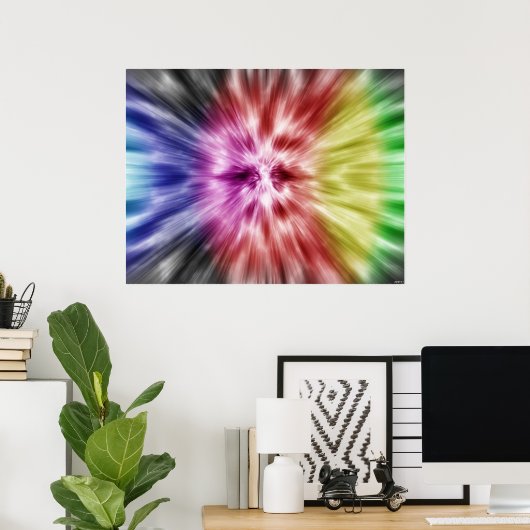 Spektrale Gefärbte Krawatte Poster (Heimbüro)