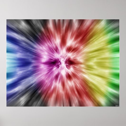 Spektrale Gefärbte Krawatte Poster (Vorne)