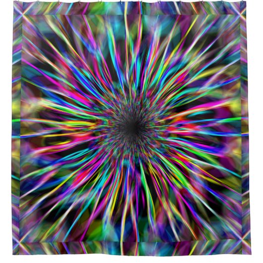 Spektraler Diamant Zoom 2 Duschvorhang (Vorderseite)