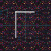 Spektrales Regenbogen-Abstrakt Gouache-Kunst Stoff (Kachel)