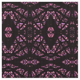 Spektrales Rosa Schwarzes Abstractes Gouache-Kunst Stoff