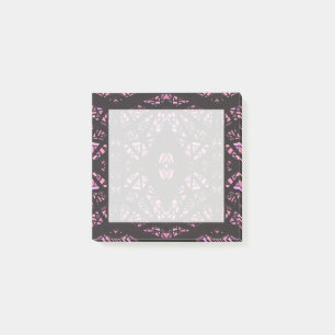 Spektrales Rosa Schwarzes Abstraktes Gouache-Kunst Post-it Klebezettel