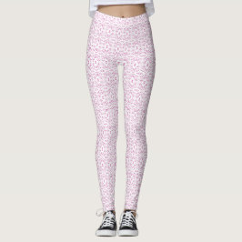 Spektrales Rosa Weiß Abstrakt Gouache Kunst Leggings