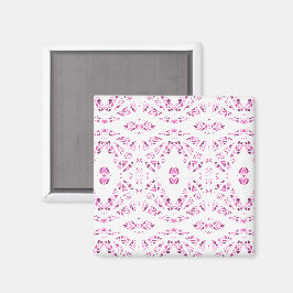 Spektrales Rosa Weiß Abstrakt Gouache Kunst Magnet