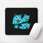 Spektralkatzen Halloween Funny Flying Ghost-T-Shir Mousepad (Mit Mouse)