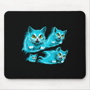 Spektralkatzen Halloween Funny Flying Ghost-T-Shir Mousepad