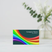 Spektralkurve 3d - Dunkelgrün 003333 Visitenkarte (Stehend Vorderseite)