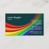 Spektralkurve 3d - Dunkelgrün 003333 Visitenkarte (Rückseite)