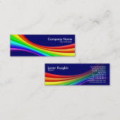 Spektralkurve 3d - Dunkles Blau 000066 Mini Visitenkarte (Vorne/Hinten)