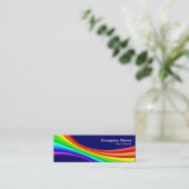 Spektralkurve 3d - Dunkles Blau 000066 Mini Visitenkarte (Stehend Vorderseite)