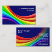 Spektralkurve 3d - Dunkles Blau 000066 Visitenkarte (Vorne/Hinten)